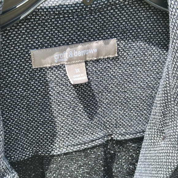 Croft & Barrow Elegant Gray Women's Cape Coat Jacket 1X EUC - Picture 5 of 8